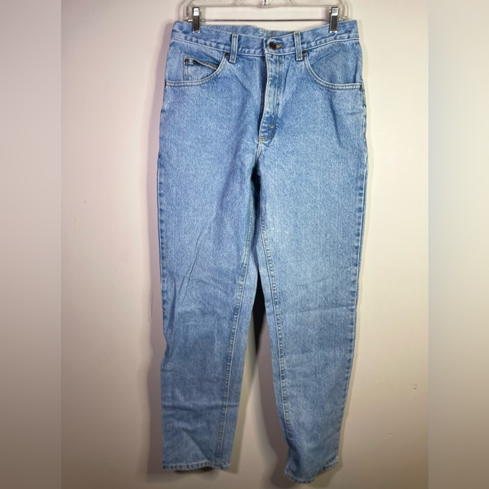 Lee Relaxed Fit Straight Leg Blue Denim Jeans Med Wash Mens Size 33 x 34